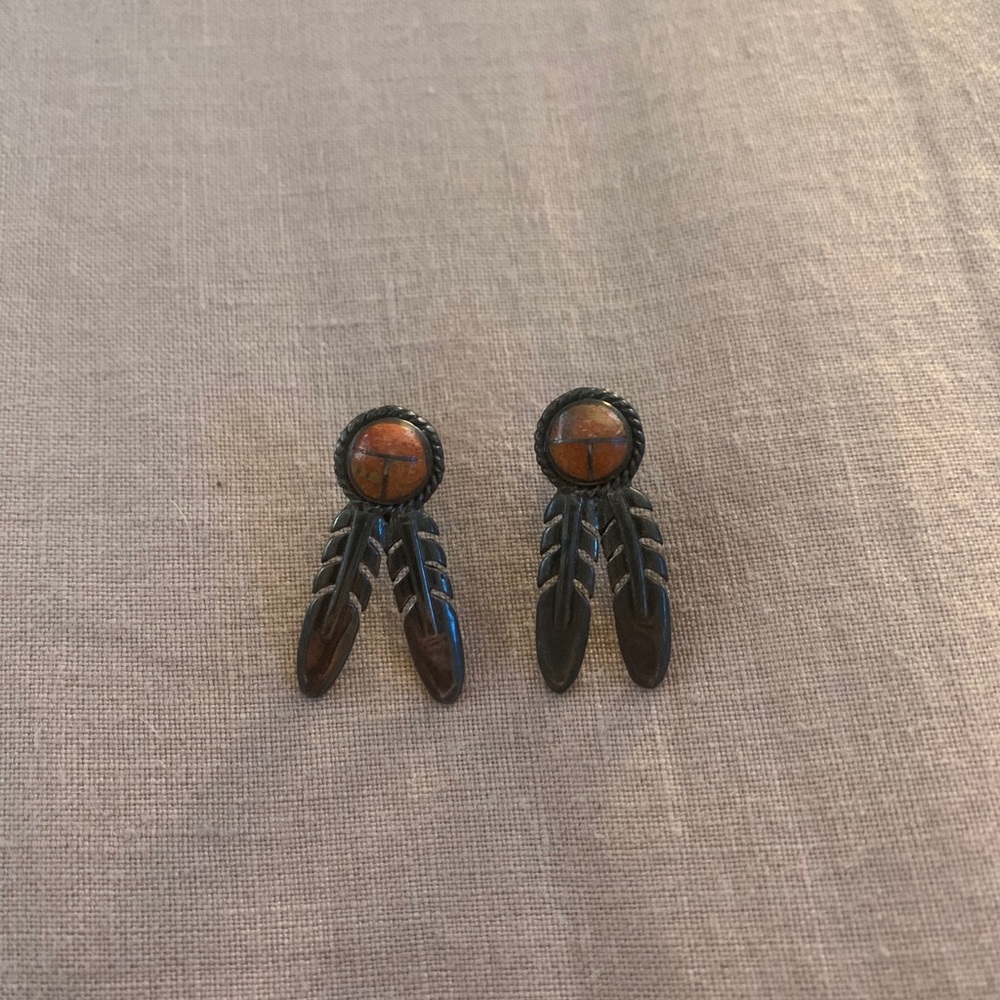 Spiny Oyster sterling silver earrings